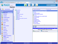 Il menu di navigazione sui report di EasyLook è conforme a quello di Mago.Net