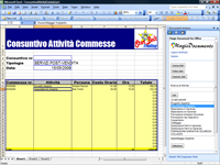 Esempio di raccolta dati su Excel da trasformare in registrazioni di Contabilità Analitica