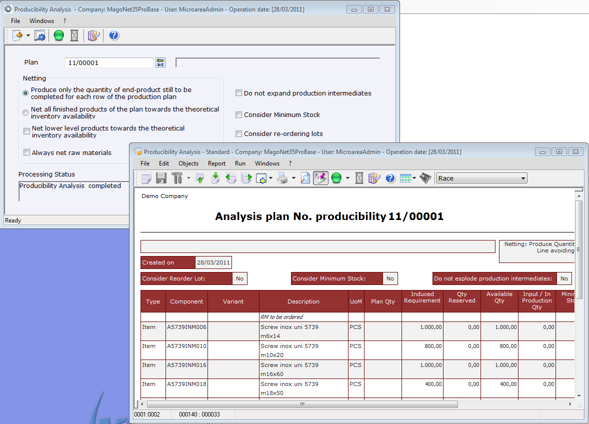 Manufacturing Base - Producibility Analysis